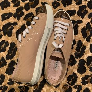 Miu Miu Nude Sneakers sz 37 1/2